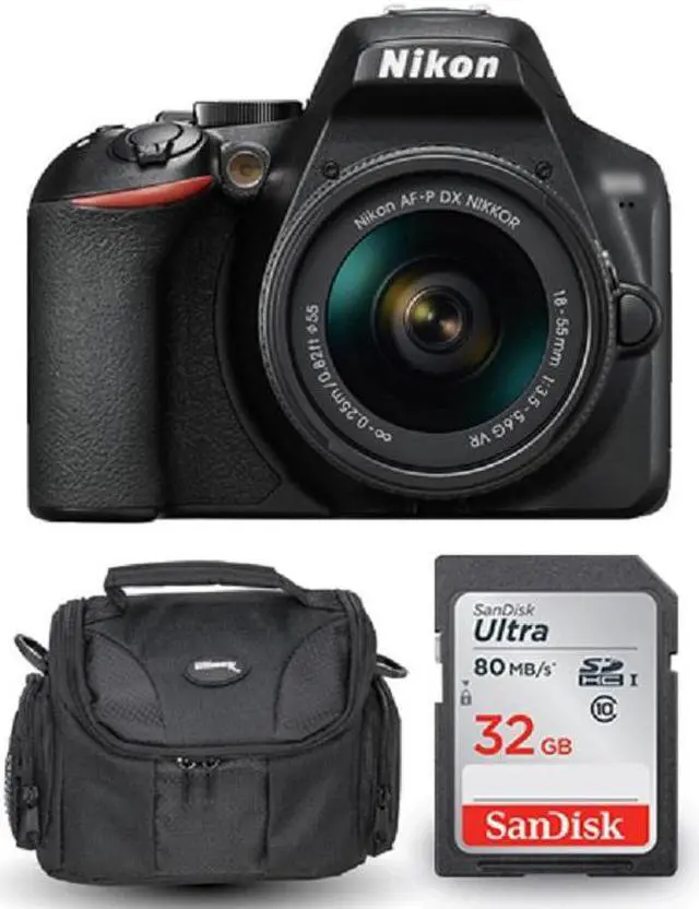 Main image of Nikon D3500 DSLR Camera with 18-55mm VR Lens 1590 + Sandisk 32GB and Gadget Case