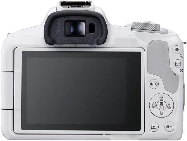 Alt view image 4 of 5 - Canon EOS R50 Mirrorless Camera with 18-45mm Lens (White) 5812C012 - 14PC Bundle