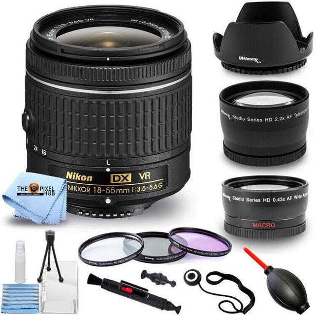 Nikon AF-P DX NIKKOR 18-55mm f/3.5-5.6G VR Lens Filter Bundle