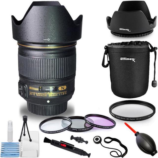 Main image of Nikon AF-S NIKKOR 28mm f/1.8G Lens 2203 - With 10 Piece Accessory Bundle