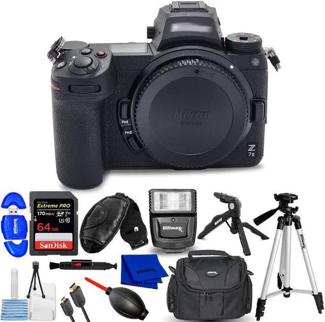 Main image of Nikon Z 7II Mirrorless Digital Camera (Body Only) 1653 + 64GB + Flash Bundle