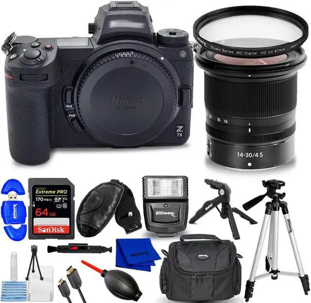 Main image of Nikon Z 7II Mirrorless Digital Camera with 14-30mm f/4 S Lens + 64GB Bundle