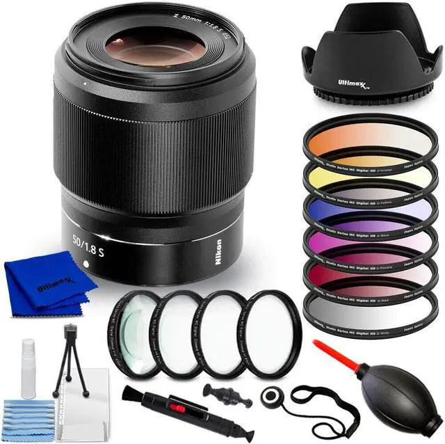 Main image of Nikon NIKKOR Z 50mm f/1.8 S Lens 20083 - 9PC Accessory Bundle