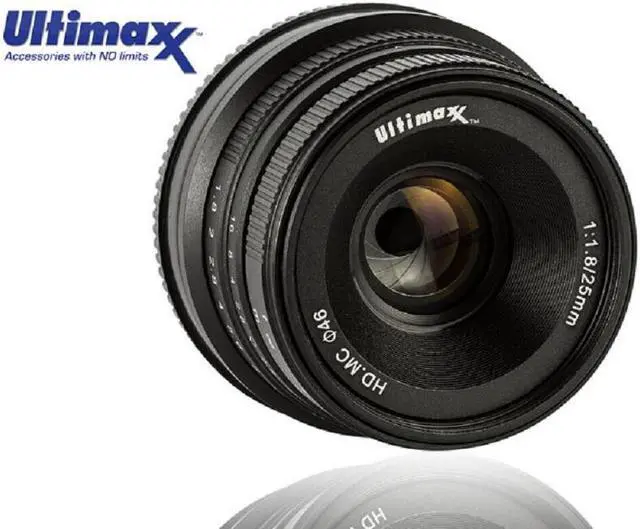 Alt view image 2 of 2 - ULTIMAXX 25mm f/1.8 Manual Lens for Sony E Mount (Nex) - 7PC Accessory Kit
