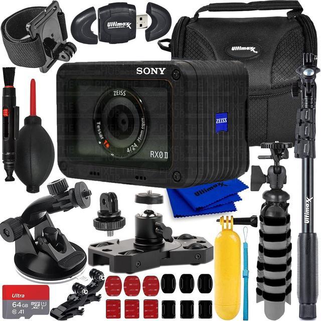 Sony Cyber-shot DSC-RX0 II Digital Camera - 15PC Accessory Action Bundle