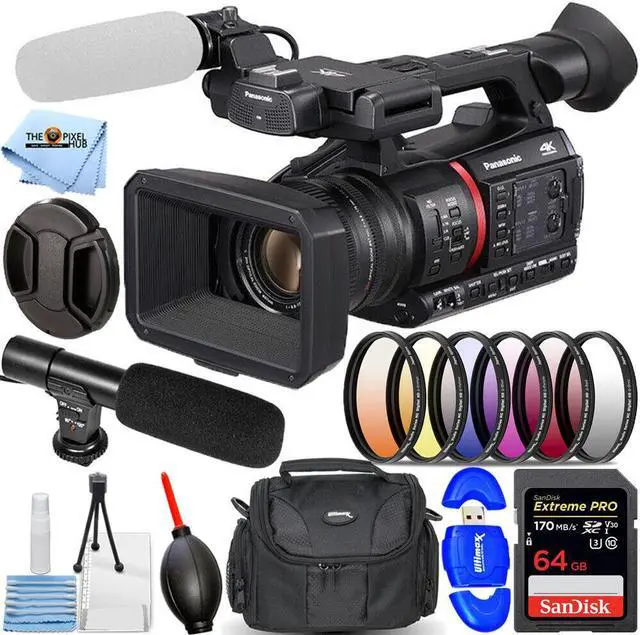 Main image of Panasonic AG-CX350 4K Camcorder + 64GB + 6PC Filter Kit + Microphone Bundle