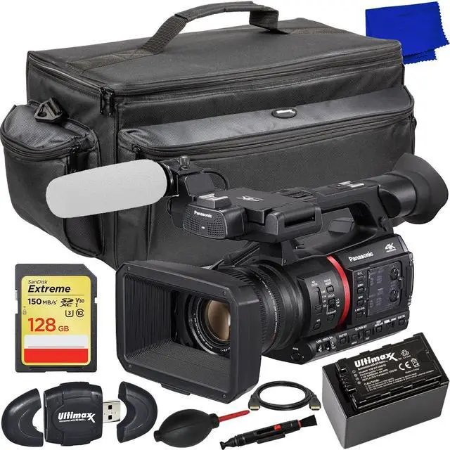Main image of Panasonic AG-CX350 4K Camcorder + 128GB + EXT BATT + X-Large Case Bundle