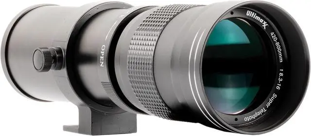 Alt view image 3 of 4 - Ultimaxx 420-800mm f/8 Telephoto Zoom Lens + T-Mount for Canon 90D 80D 70D 77D
