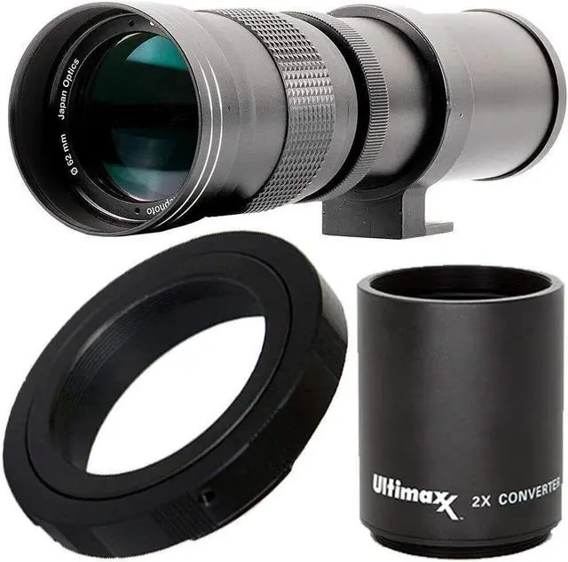 Main image of Ultimaxx 420-800mm/840-1600mm f/8 Telephoto Lens for Nikon D850 D810 D750 D610