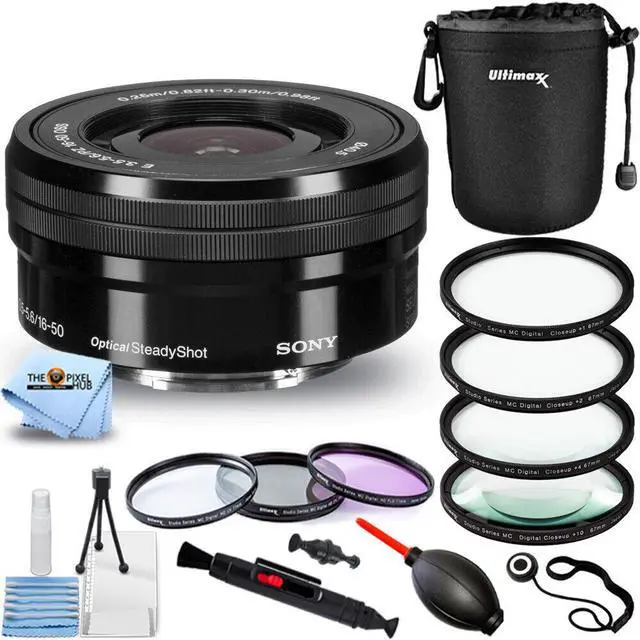 Main image of Sony E PZ 16-50mm f/3.5-5.6 OSS Lens + Filter Kit Bundle - New in White Box