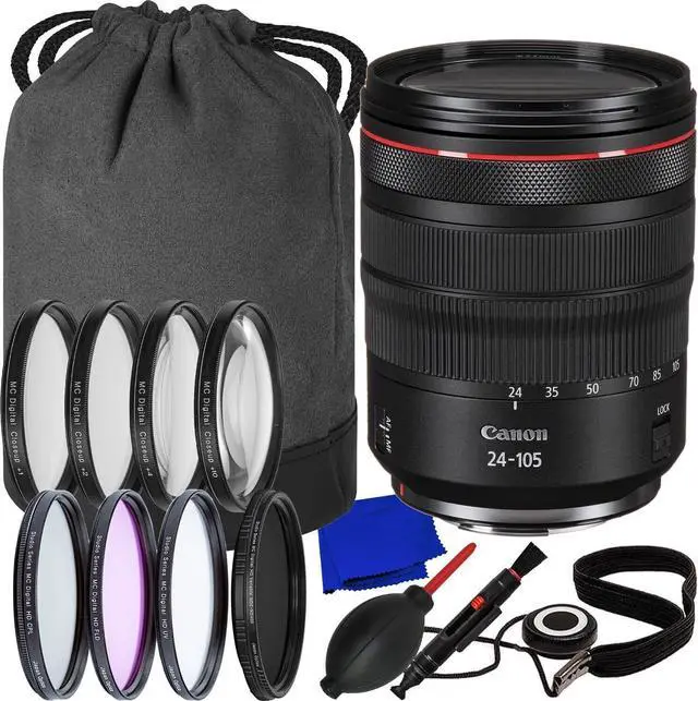 Main image of Canon RF 24-105mm f/4L IS USM Lens 2963C002 - 8PC Accessory Bundle
