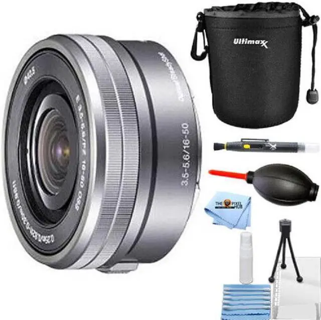 Main image of Sony E PZ 16-50mm f/3.5-5.6 OSS Lens (Silver) Pouch Bundle - New in White Box