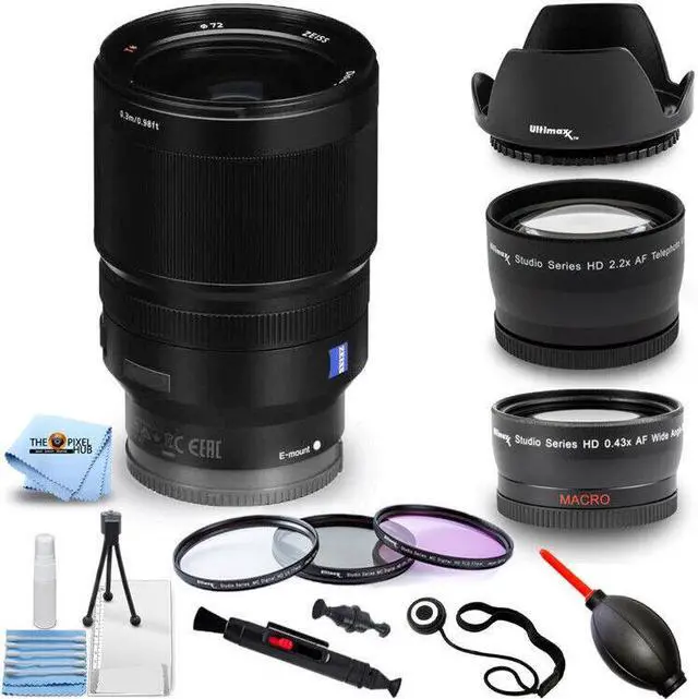 Main image of Sony Distagon T*FE 35mm f/1.4 ZA Lens (Black) + Telephoto and Wide Lenses Bundle