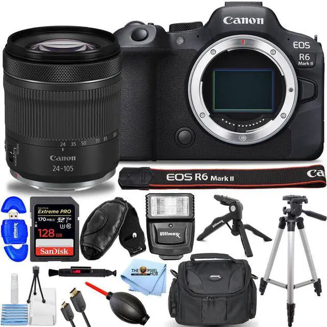 Main image of Canon EOS R6 Mark II Mirrorless Camera and 24-105mm f/4-7.1 Lens - Accessory Kit