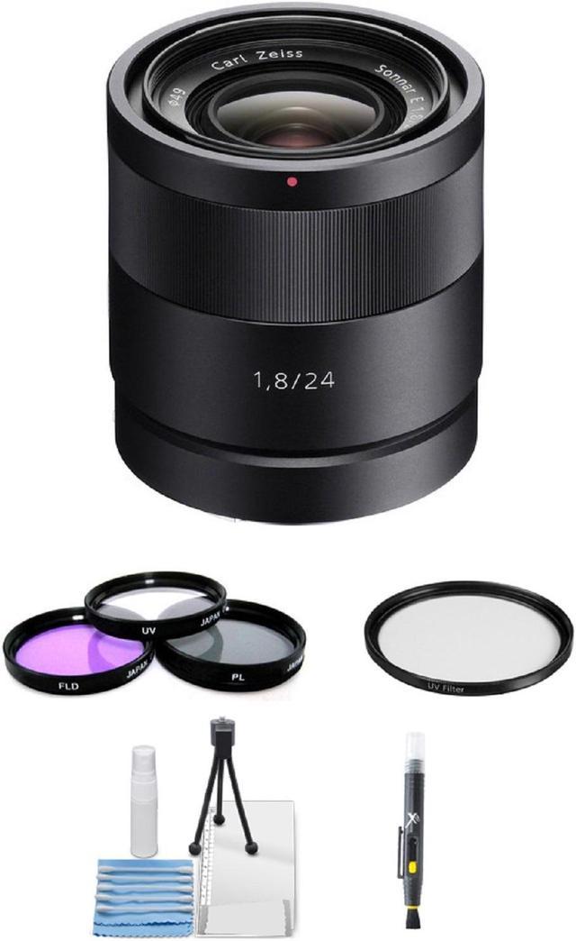 Sony SEL24F18Z 24mm f/1.8 E-Mount Carl Zeiss Sonnar Lens + Filter Kit Bundle
