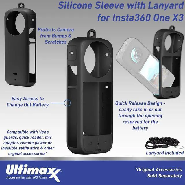 Alt view image 2 of 3 - Basic Accessory Bundle for Insta360 ONE X3 Pocket Action Camera