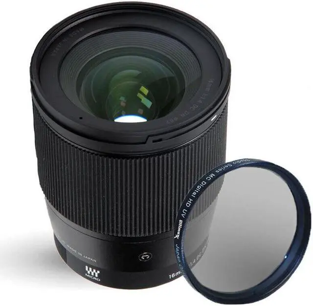 Main image of Sigma 16mm f/1.4 DC DN Contemporary Lens for Canon EF-M + UV Ultraviolet Filter