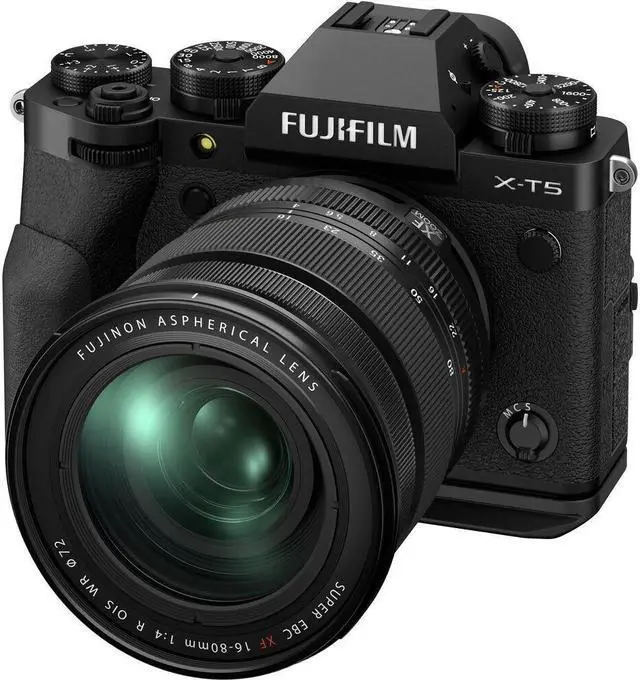 Main image of FUJIFILM X-T5 Mirrorless Camera with 16-80mm Lens (Black) - 16782636