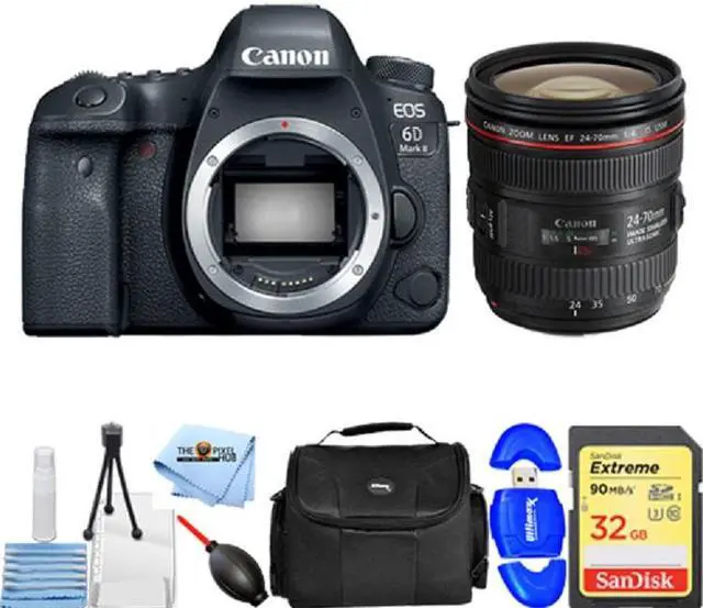 Canon EOS 6D Mark II DSLR and 24-70mm f/4L IS USM Lens - Essential