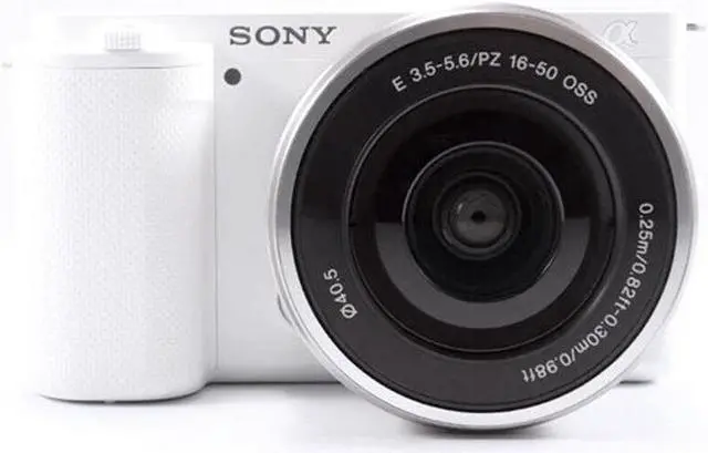 Alt view image 2 of 2 - Sony ZV-E10 Mirrorless Camera with 16-50mm Lens (White) - 10PC Accessory Bundle