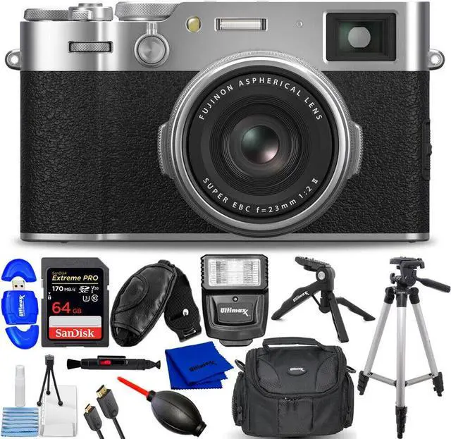 Main image of FUJIFILM X100VI Digital Camera (Silver) 16821822 - 12PC Accessory Kit
