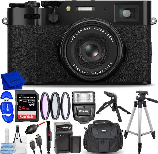 Main image of FUJIFILM X100VI Digital Camera (Black) 16821913 - 15PC Accessory Bundle