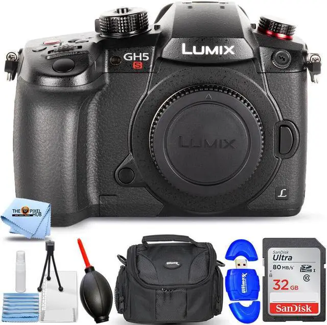 Alt view image 4 of 4 - Panasonic Lumix DC-GH5S Mirrorless Micro 4/3 Digital Camera + 32GB Bundle