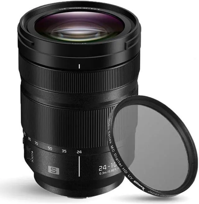 Main image of Panasonic Lumix S 24-105mm f/4 Macro O.I.S. Lens + UV Filter Bundle WHITE BOX