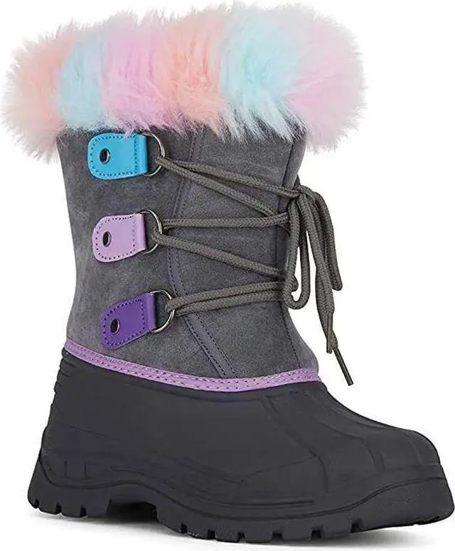 Main image of AQUAKIX Kids Toddler And Youth Snow Boots With Sherpa Lining Insulation
