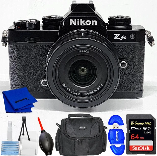 Main image of Nikon Zfc Mirrorless Camera and NIKKOR Z DX 16-50mm VR Lens (Black) - 7PC Bundle