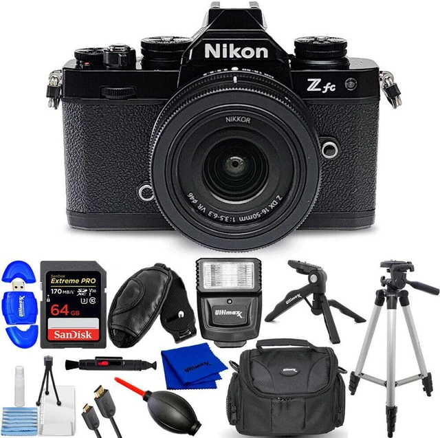 Main image of Nikon Zfc Mirrorless Camera and NIKKOR Z DX 16-50mm VR Lens Black - 12PC Bundle