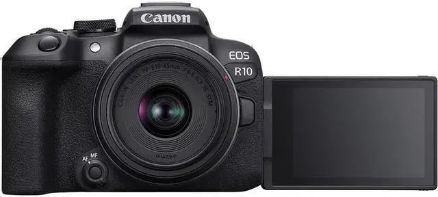 Alt view image 4 of 4 - Canon EOS R10 Mirrorless Camera with RF-S 18-45mm f/4.5-6.3 IS STM Lens 14PC Kit