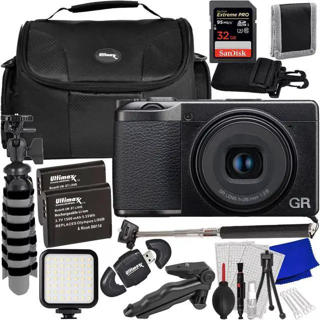 Main image of Ricoh GR IIIx HDF Digital Camera 01283 - 10PC 32GB Accessory Bundle