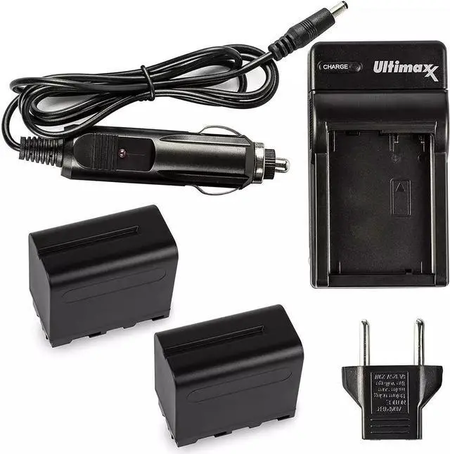 Alt view image 4 of 4 - ULTIMAXX Travel Charger + Replacement battery for Sony F960/970/975 - 7800 mah