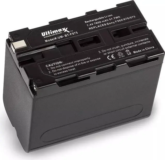 Alt view image 3 of 4 - ULTIMAXX Travel Charger + Replacement battery for Sony F960/970/975 - 7800 mah
