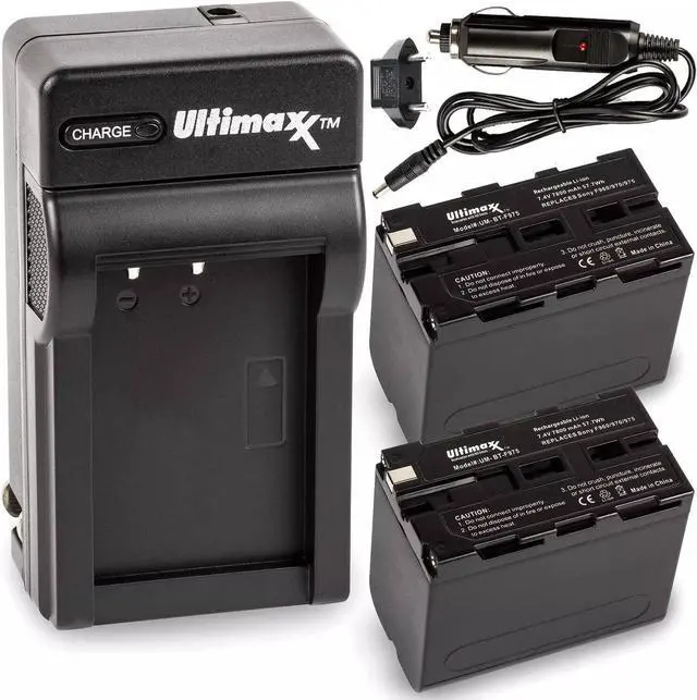 Main image of ULTIMAXX Travel Charger + Replacement battery for Sony F960/970/975 - 7800 mah
