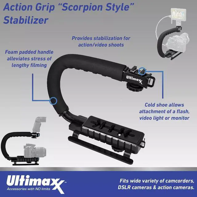 Alt view image 4 of 4 - Ultimaxx 4K Ultra HD 42MP Camcorder Video Vlog Camera with LED Light 15PC Bundle