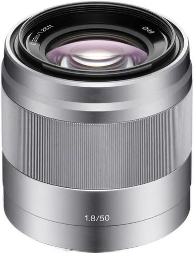 Alt view image 3 of 3 - Sony E 50mm f/1.8 OSS Lens (Silver) SEL50F18 - 7PC Accessory Bundle