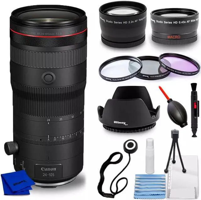 Main image of Canon RF 24-105mm f/2.8 L IS USM Z Lens (Canon RF) 6347C002 - 9PC Accessory Kit