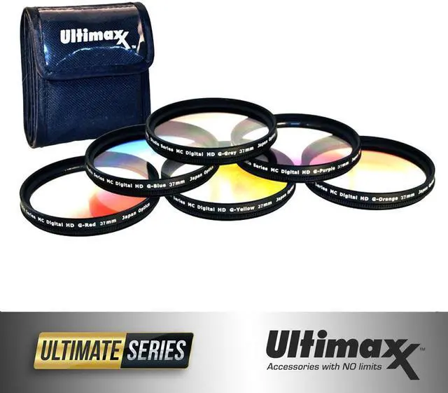 Alt view image 3 of 5 - 6 Piece Professional Gradual Color Filter Kit 55mm with Protective Wallet