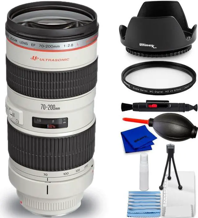 Main image of Canon EF 70-200mm f/2.8L USM Telephoto Zoom Lens 2569A004 - 7PC Accessory Bundle
