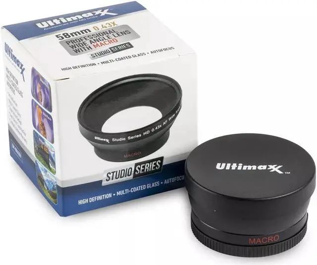 Alt view image 2 of 6 - 52mm 0.43x ULTIMAXX Professional Wide Angle Lens with Macro for Canon Nikon Sony