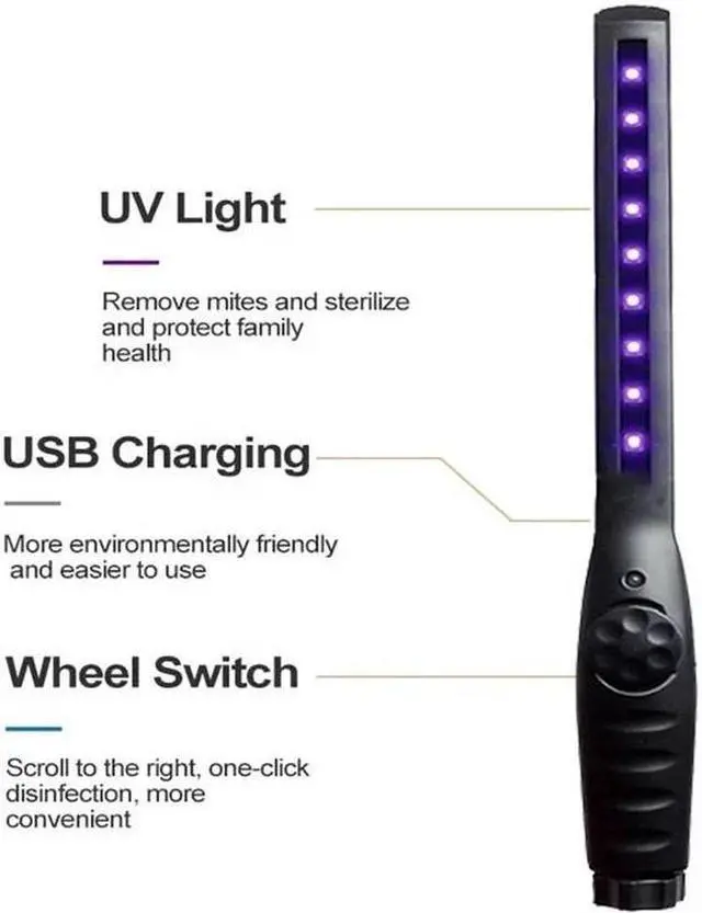 Alt view image 3 of 6 - Portable UV UVC Light S*terilizer Disinfection Lamp Ultra-Violet Handheld Wand