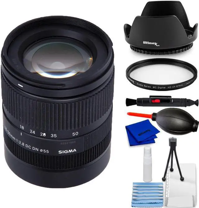 Main image of Sigma 18-50mm f/2.8 DC DN Contemporary Lens for Canon RF 585972 - 7PC Bundle