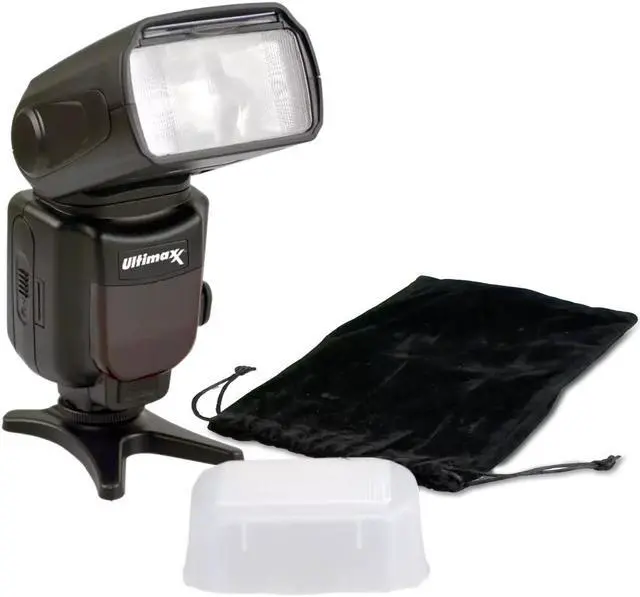 Alt view image 2 of 7 - Universal Auto Flash w/ LCD Display by Ultimaxx - 8PC Accessory Bundle