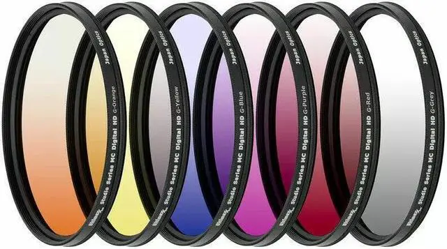 Alt view image 2 of 6 - 6 Piece Professional Gradual Color Filter Kit 82mm with Protective Wallet