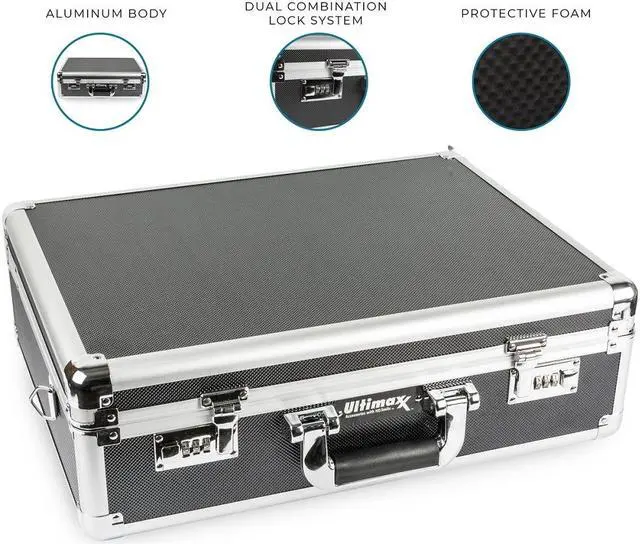 Main image of Medium Aluminum Camera Drone Case DIY Customizable Foam with Dual Combo Locks