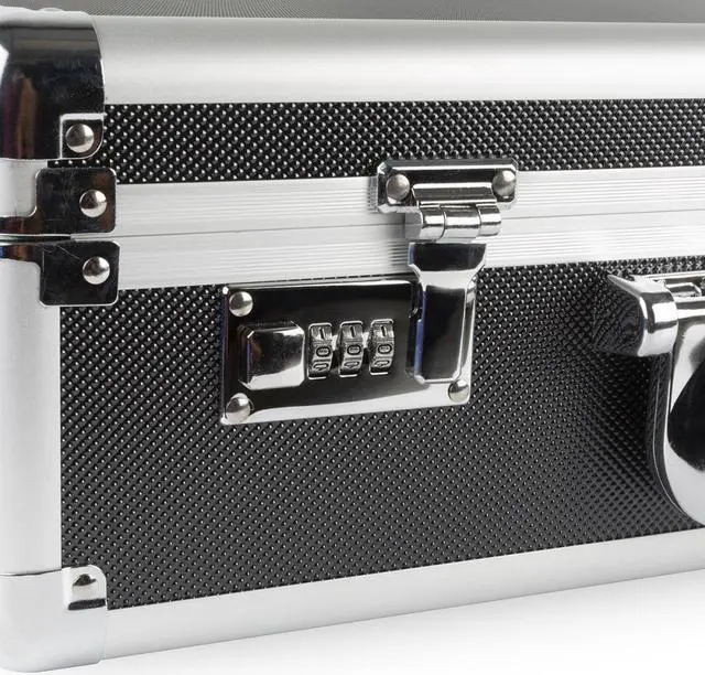 Alt view image 6 of 6 - Medium Aluminum Camera Drone Case DIY Customizable Foam with Dual Combo Locks