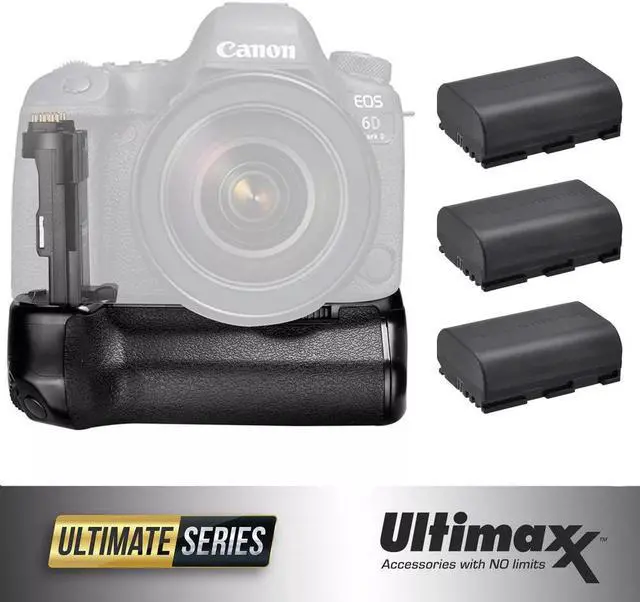 Main image of Pro Camera BG-E21 Battery Grip Replacement for 6D Mark II + 3 Extra Batteries