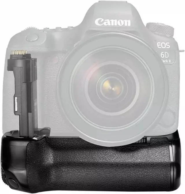 Alt view image 2 of 6 - Pro Camera BG-E21 Battery Grip Replacement for 6D Mark II + 3 Extra Batteries